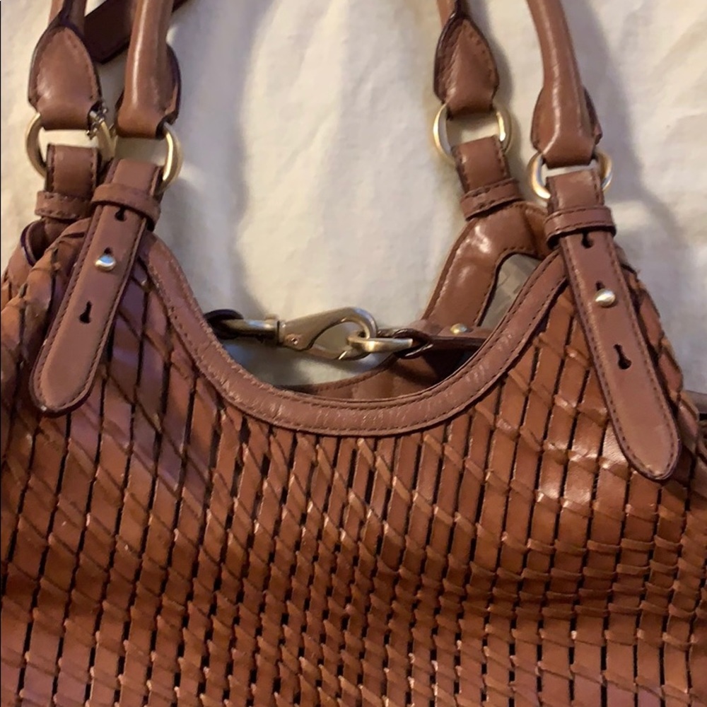 Vtg Cole Haan limited edition Genevieve woven tote - Picture 5 of 11